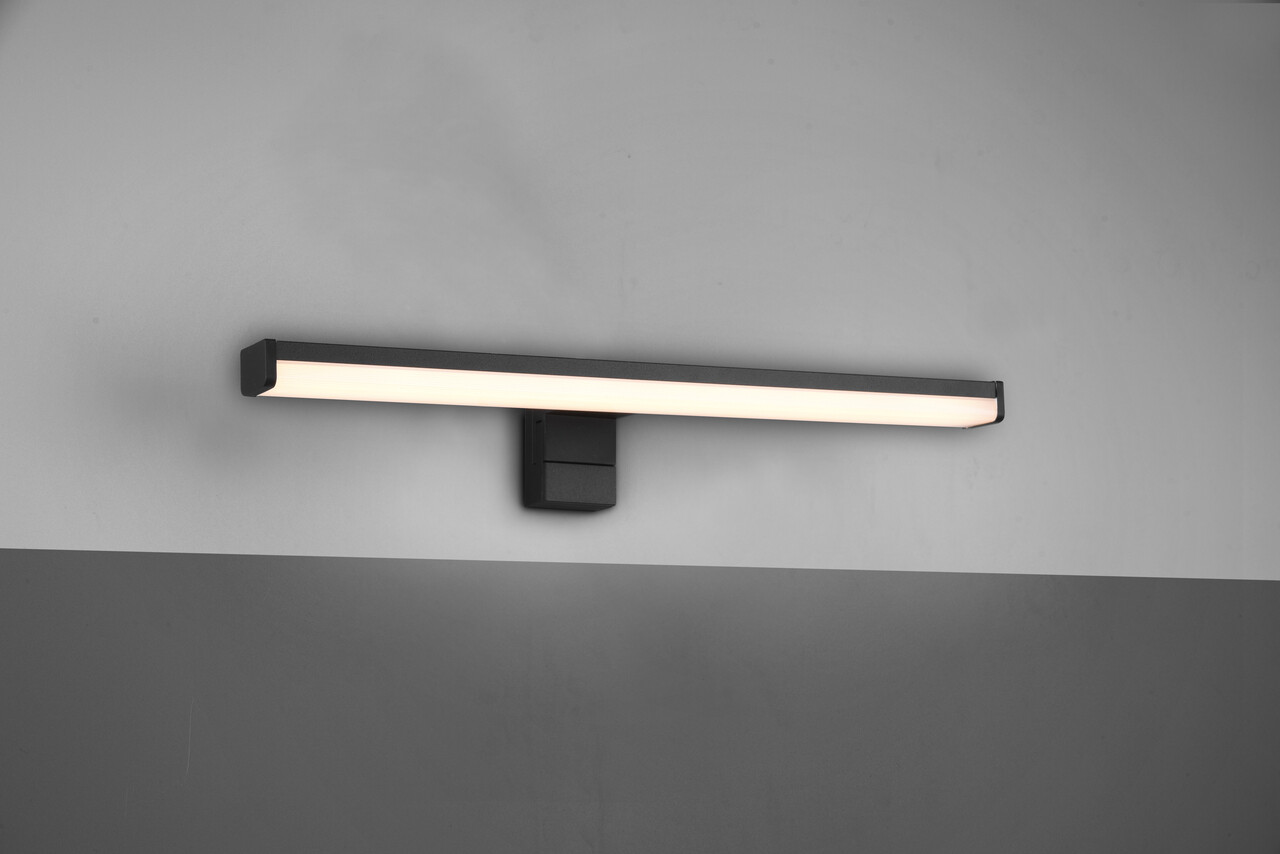 Aplica de perete Lino, TRIO, 40x6 cm, 7.4W, 1x SMD, plastic, negru mat - imagine 7